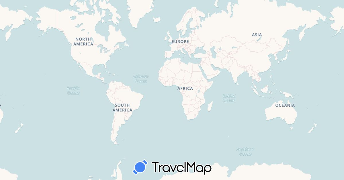 TravelMap itinerary: driving, hiking in Austria, Switzerland, Germany, France, Italy, Liechtenstein, Slovenia (Europe)